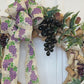 Wine Cork Wreath with Faux Ivy and Grapes